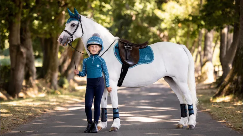 LeMieux Mini Suede Jump Square Marine-1